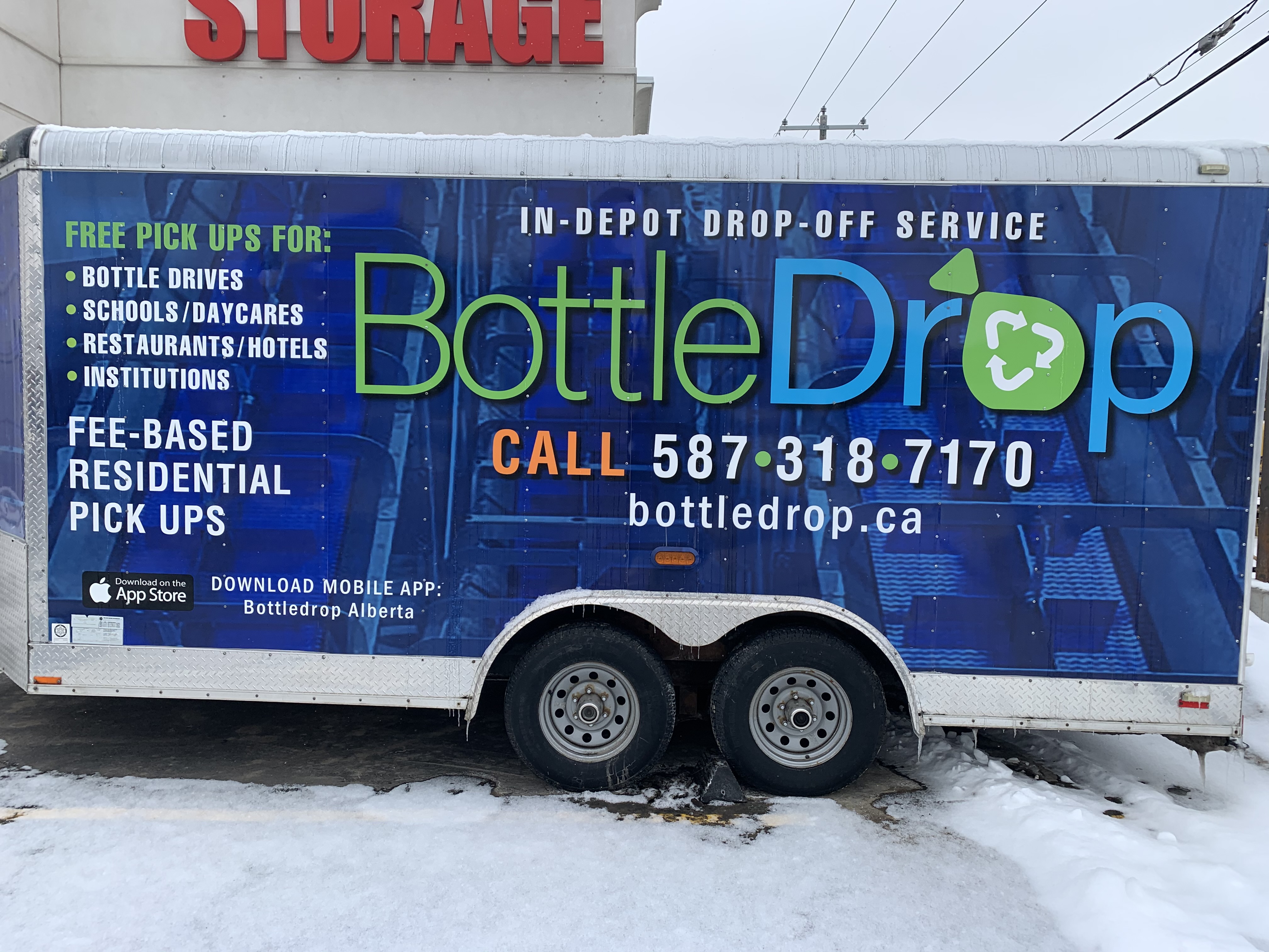 Bottle drive trailer available from Bowridge Bottle Depot